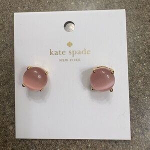 Kate Spade Blush Pink Button Earrings